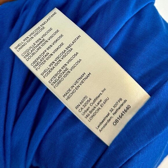 FREE PEOPLE Lakeside Mini Printed Dress in Bluebell Combo Hearts Size Large - Picture 8 of 14